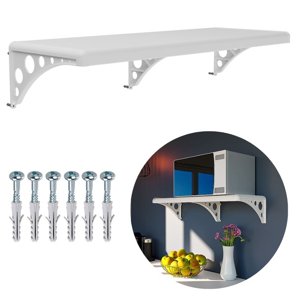 Prateleira Multiuso Branca Com Suporte | 80x30cm | Astra